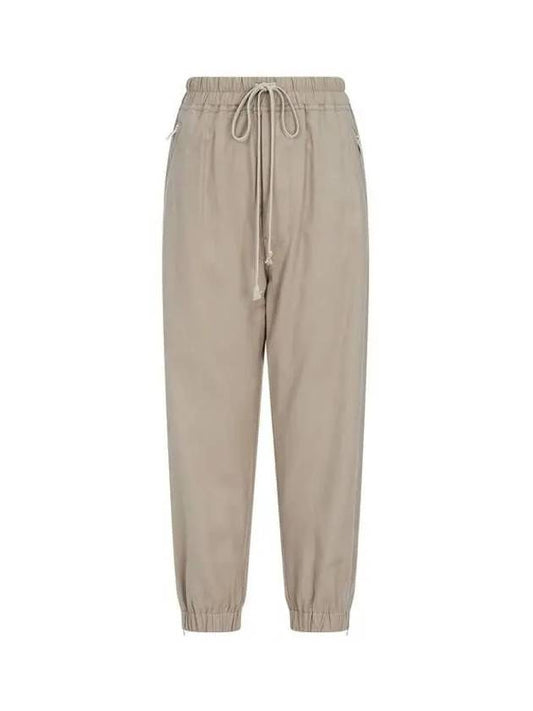 WOMEN Zipper Slit Track Pants Beige 271558 - RICK OWENS - BALAAN 1