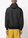 Men's Garment Dyed Crinkle Reps Recycled Nylon Primaloft TC Hooded Jacket Black - STONE ISLAND - BALAAN 5