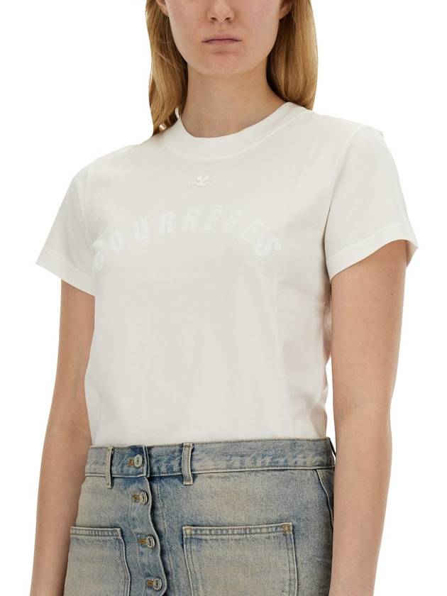 T-SHIRT WITH LOGO - COURREGES - BALAAN 4