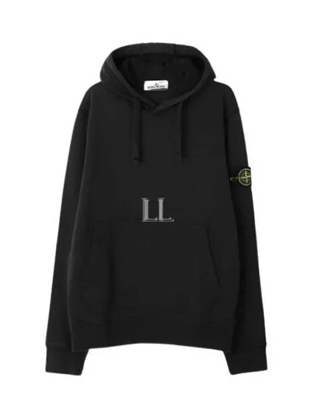 Signature Logo Patch Hoodie Black - STONE ISLAND - BALAAN 2