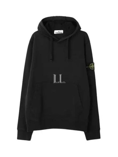 Signature Logo Patch Hoodie Black - STONE ISLAND - BALAAN 2