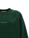 Logo Print Cotton Sweatshirt Dark Green - MARNI - BALAAN 4