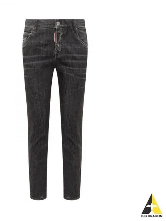 Cool Girl Low-Rise Cropped Jeans Black - DSQUARED2 - BALAAN 2