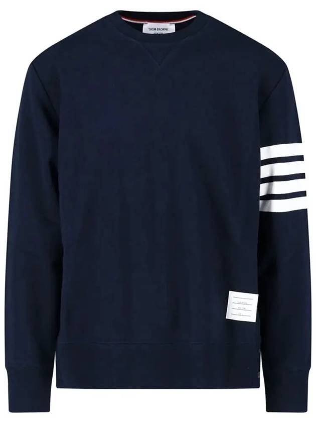 Men's Diagonal Armband Crew Neck Classic Sweatshirt Navy - THOM BROWNE - BALAAN 2