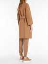 Women's Arona Belt Virgin Wool Single Coat Camel - S MAX MARA - BALAAN 4