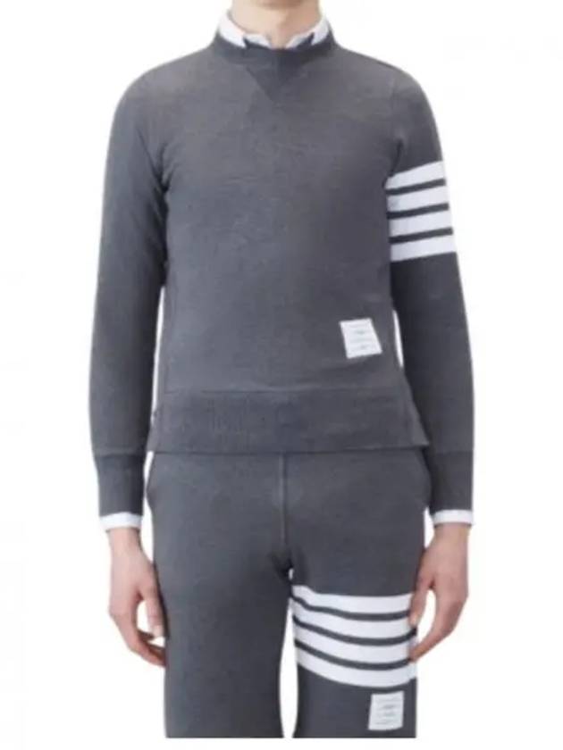 4 Bar Loopback Jersey Sweatshirt Dark Grey - THOM BROWNE - BALAAN 2