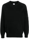 Men's Lens Wappen Pocket Crew Neck Sweatshirt Black - CP COMPANY - BALAAN 1