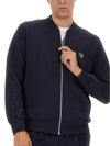 Zebra Logo Cotton Bomber Jacket Navy - PAUL SMITH - BALAAN 3