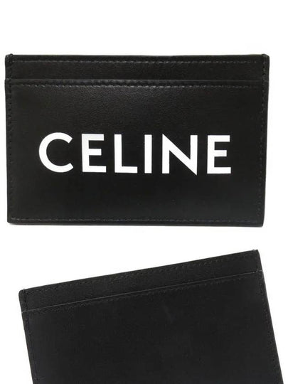 Lettering Logo Printing Card Wallet Black - CELINE - BALAAN 2