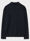 Layered V neck polo knit black - NOIRER - BALAAN 10