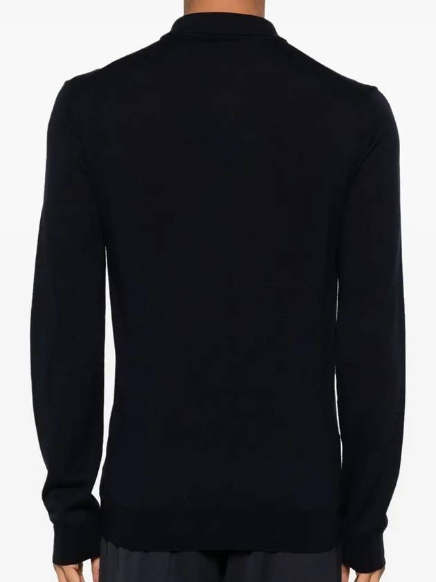 Noel Light Merino Long Sleeve Polo Shirt Navy - J.LINDEBERG - BALAAN 5