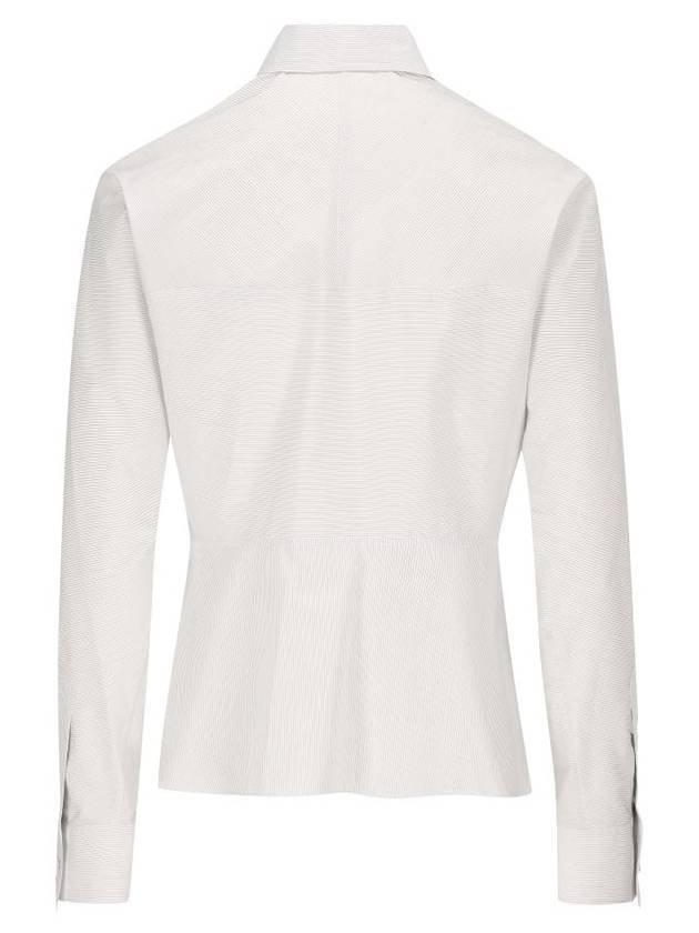 Striped Cotton Shirt White - FENDI - BALAAN 3