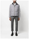 4 Bar Check Reversible Padded Jacket Black White - THOM BROWNE - BALAAN 3