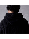 Essential Cable Knit Hooded Black Men - FEAR OF GOD ESSENTIALS - BALAAN 6