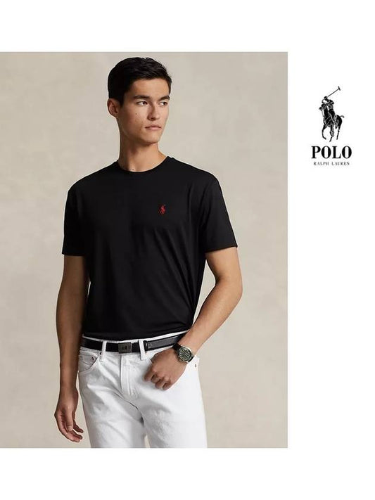 Polo short sleeve t shirt round neck summer performance jersey black - POLO RALPH LAUREN - BALAAN 1