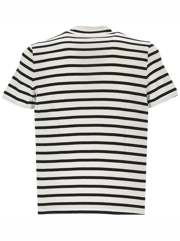 Striped Short Sleeve T-Shirt Black Natural - A.P.C. - BALAAN 4