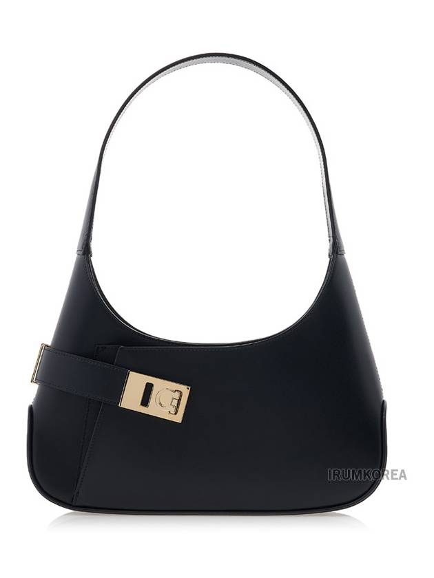 Smooth Caprether Medium Shoulder Bag Black - SALVATORE FERRAGAMO - BALAAN 2