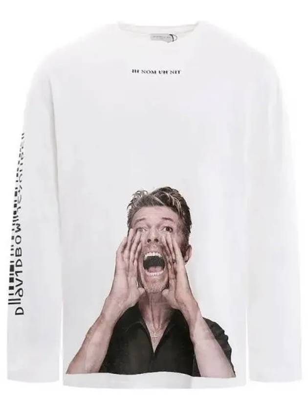 Barcode Bowie White Long Sleeve Round Tee 270843 - IH NOM UH NIT - BALAAN 1