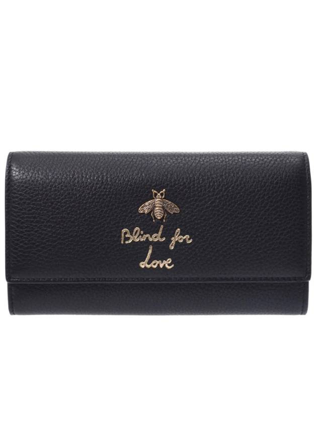 Metal Bee Leather Long Wallet Black - GUCCI - BALAAN 2