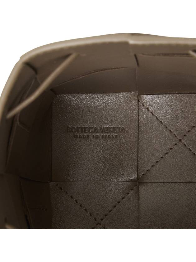 Intrecciato Cassette Small Bucket Bag Taupe Grey - BOTTEGA VENETA - BALAAN 8