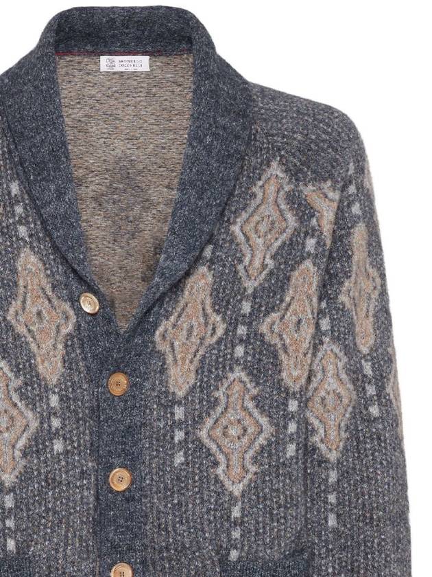 Intarsia knit cardigan MSO708406CHH63 - BRUNELLO CUCINELLI - BALAAN 3