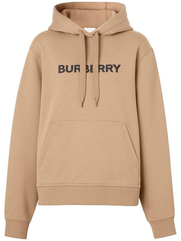 Logo Print Hoodie Brown - BURBERRY - BALAAN 6