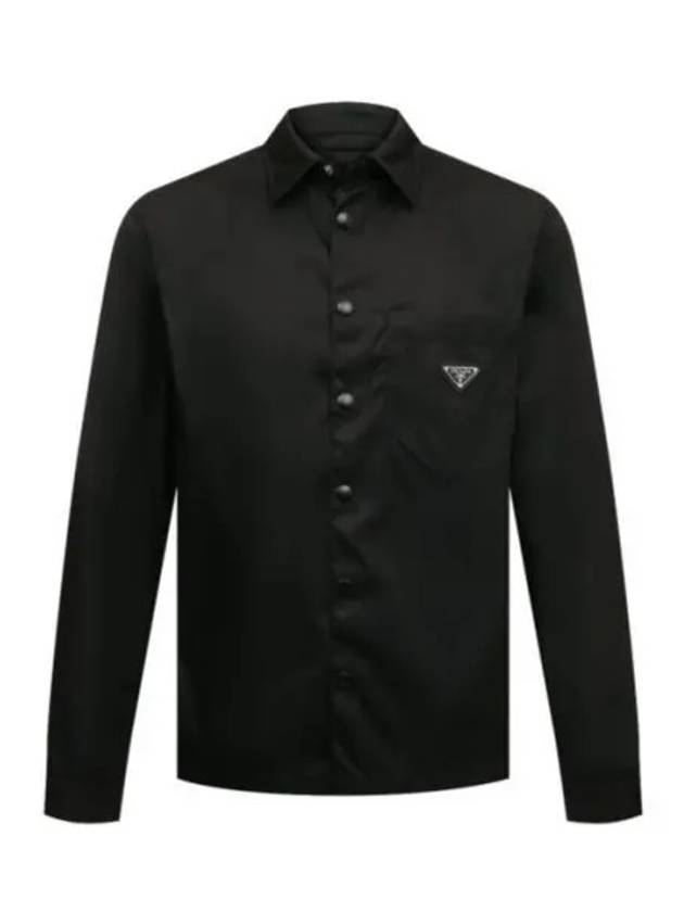 Triangle Logo Re-Nylon Long Sleeve Shirt Black - PRADA - BALAAN 2