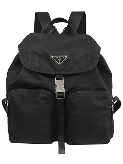 Nylon Triangle Logo Pocono Backpack Black - PRADA - BALAAN 2