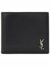 Tiny Cassandre East West Wallet in Matte Leather Black - SAINT LAURENT - BALAAN 2