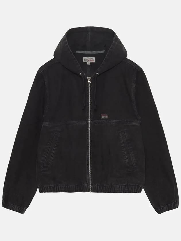 Insulated Canvas Work Zip Up Hoodie Black - STUSSY - BALAAN 2