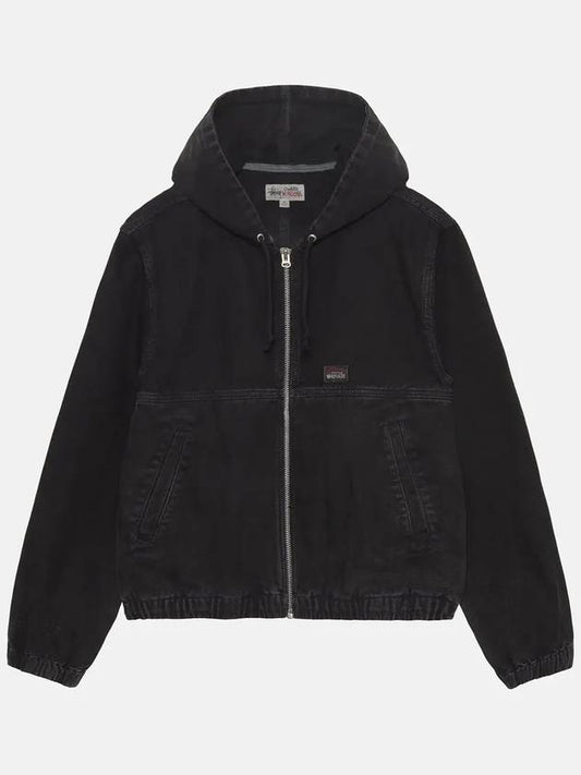 Insulated Canvas Work Hooded Zip-Up Black - STUSSY - BALAAN 2