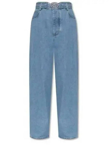 689091 V1NL0 4946 Bleached denim wide jeans 655060 - BOTTEGA VENETA - BALAAN 1