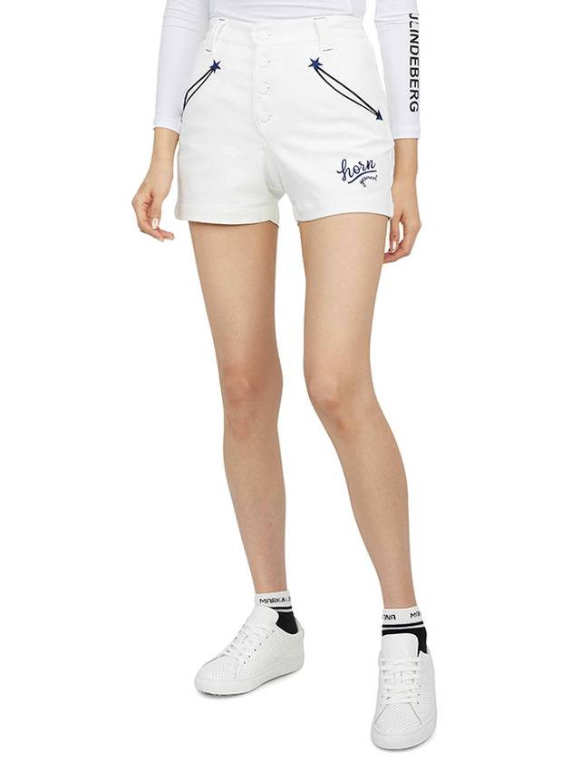 Women's Rocker Shorts White - HORN GARMENT - BALAAN 6