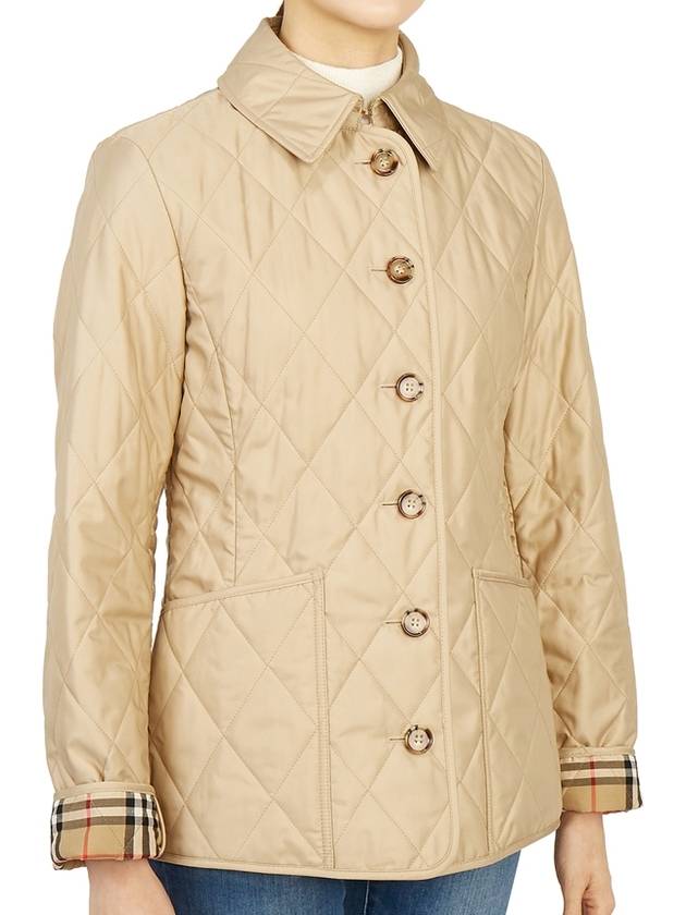 Diamond Quilted Thermoregulated Jacket New Chino Beige - BURBERRY - BALAAN 6