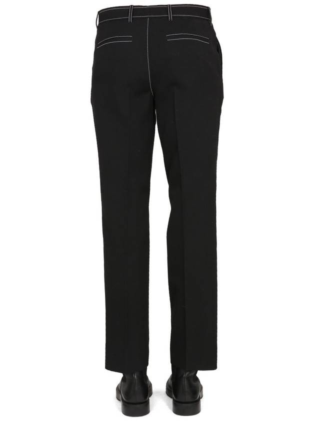 White Stitch Straight Pants Black - BURBERRY - BALAAN 5