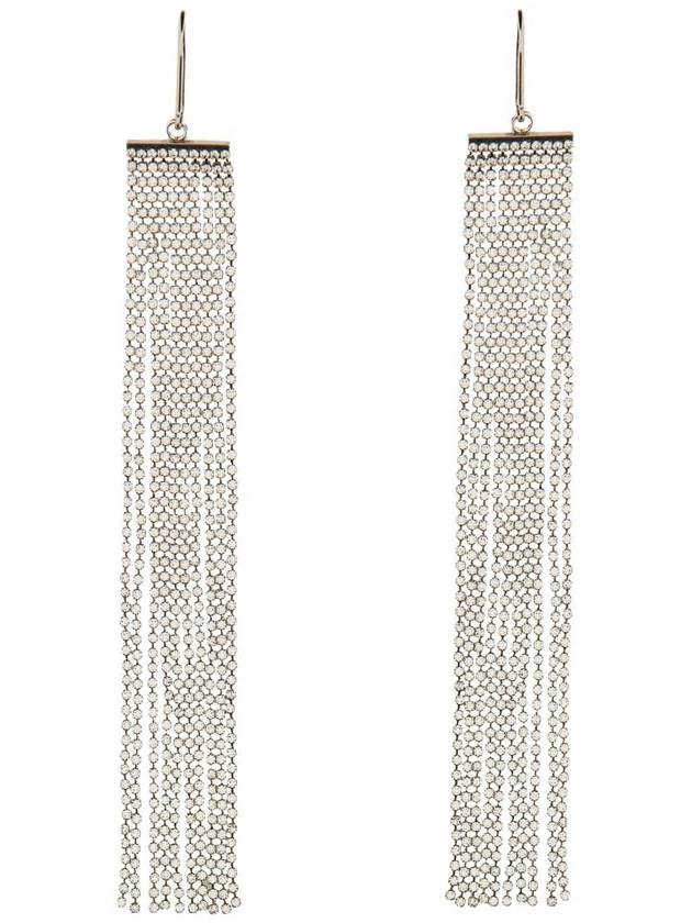 Crystal Drop Fringe Earrings Silver - ISABEL MARANT - BALAAN 2