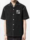 1AFWTU Embroidered Short Sleeved Cotton Shirt - LOUIS VUITTON - BALAAN 2