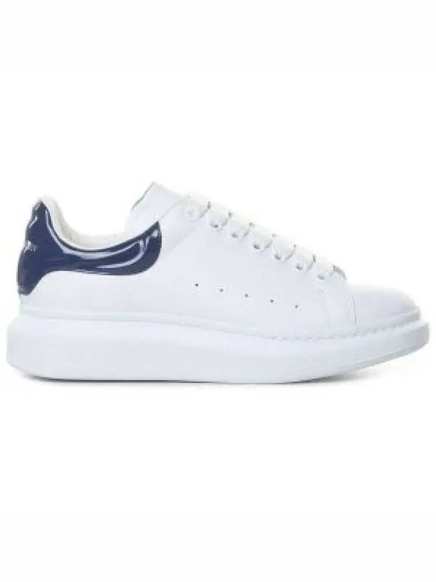 Glossy Tab Oversole Low Top Sneakers Navy White - ALEXANDER MCQUEEN - BALAAN 2