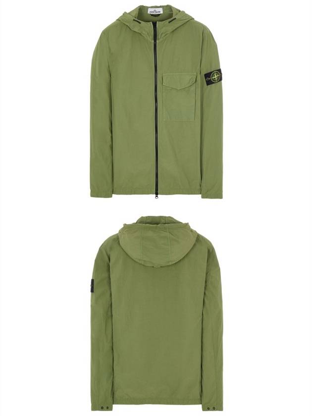 Men's Wappen Patch Naslan Pocket Hooded Jacket Green - STONE ISLAND - BALAAN 5