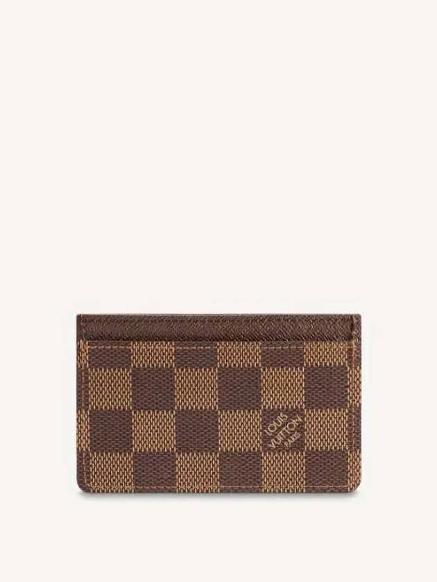 Damier Canvas Card Wallet Brown - LOUIS VUITTON - BALAAN 3