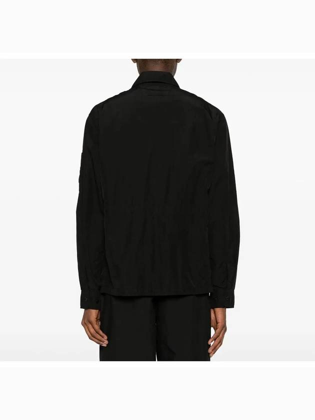 Flat Nylon Utility Over Long Sleeve Shirt Black - CP COMPANY - BALAAN 5