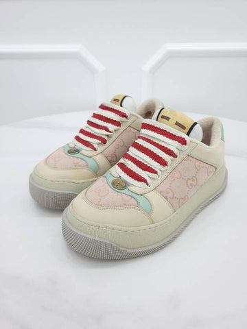 GG pink screener sneakers 35 5 - GUCCI - BALAAN 1