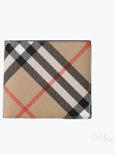 Check Half Wallet Beige - BURBERRY - BALAAN 2