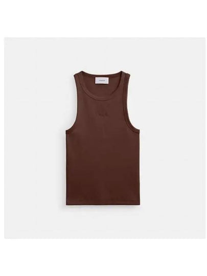 Ribbed Signature Sleeveless Brown - COACH - BALAAN 2