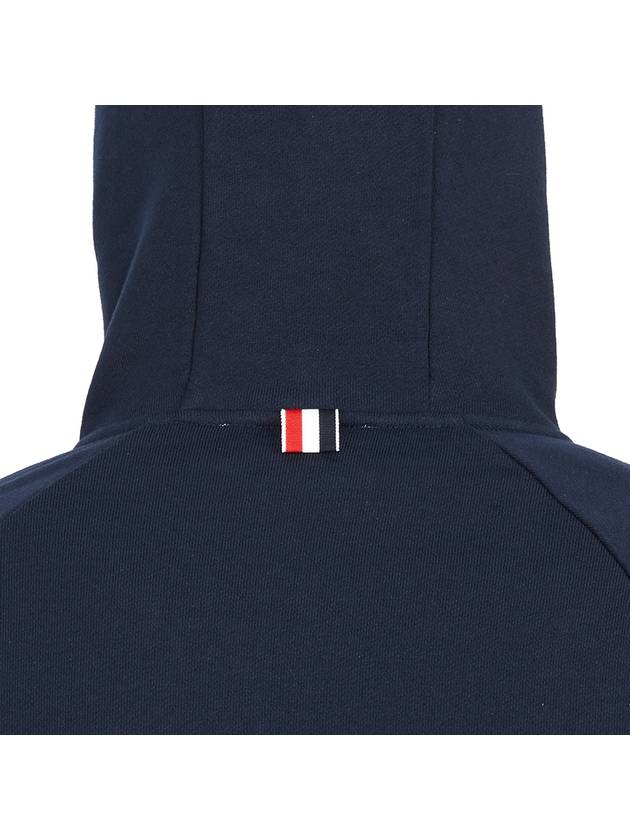 Engineered 4 Bar Diagonal Zip Up Hoodie Navy - THOM BROWNE - BALAAN 11