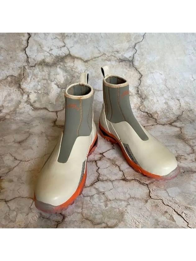 A COLD WALL Men s Light Gray Orange Leather NC 1 Boots ACWUF029B - A-COLD-WALL - BALAAN 3