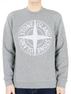 Garment Dyed Stitches Four Print Crewneck Sweatshirt Grey - STONE ISLAND - BALAAN 2