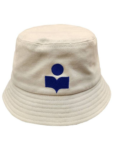 HALEY logo bucket hat ecru blue CU001XFA A1C09A ECBU - ISABEL MARANT ETOILE - BALAAN 1