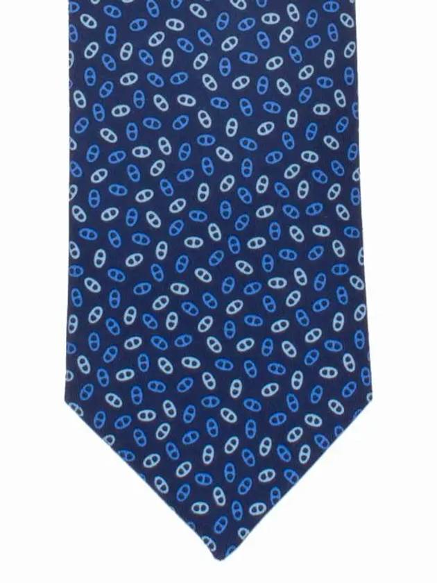 Petite My Long Silk Tie Navy H005107T 36 - HERMES - BALAAN 3