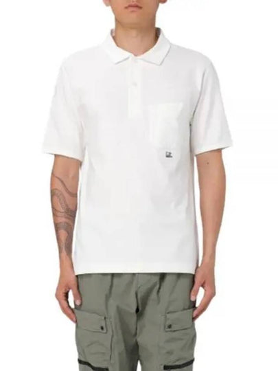 Pocket Polo Shirt White - CP COMPANY - BALAAN 2